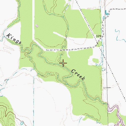 Topographic Map of Little Cottonwood Creek, TX