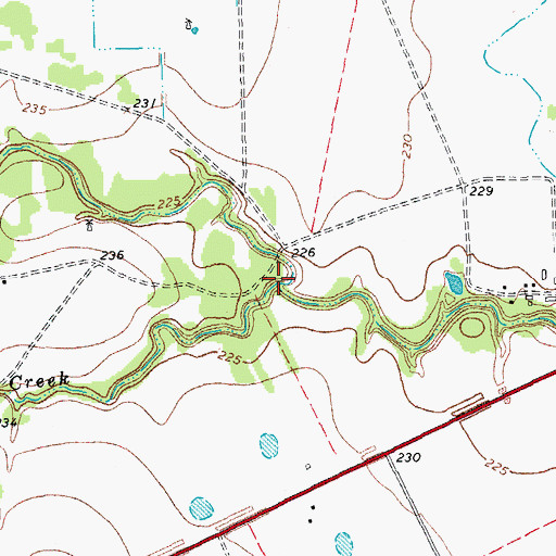 Topographic Map of Little Crasco Creek, TX