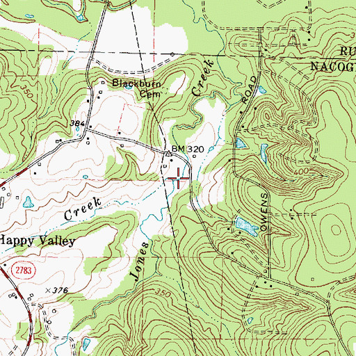 Topographic Map of Little Creek, TX