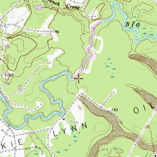 Topographic Map of Little Creek, TX