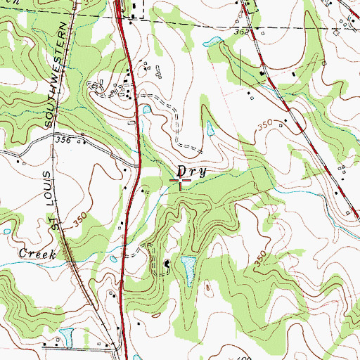 Topographic Map of Little Creek, TX