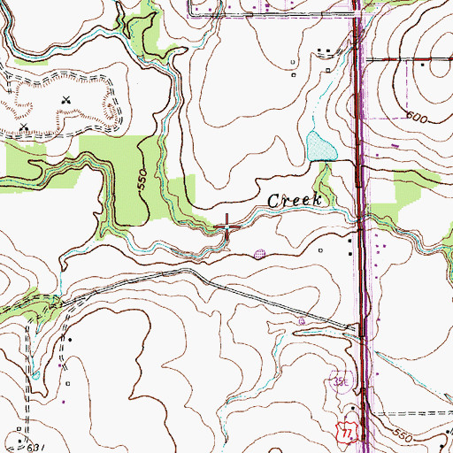 Topographic Map of Little Creek, TX