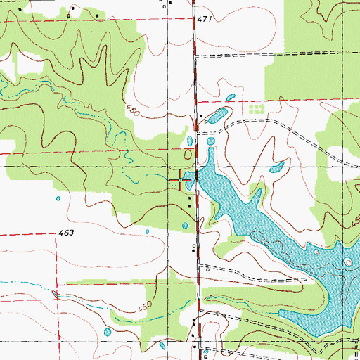 Topographic Map of Little Creek, TX