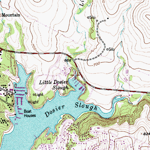 Topographic Map of Little Dosier Creek, TX