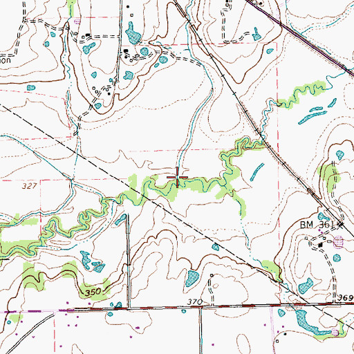 Topographic Map of Little Dry Branch, TX