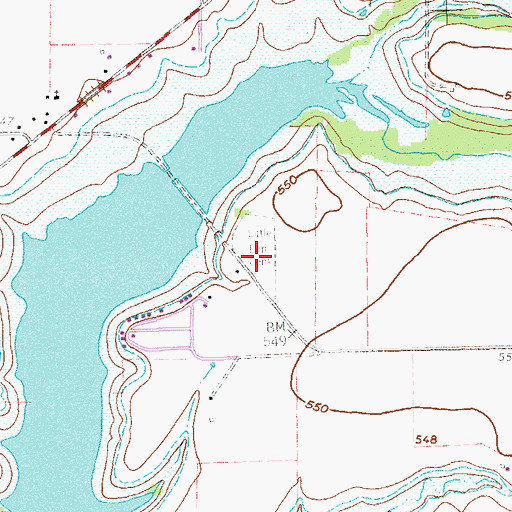 Topographic Map of Little Elm Cemetery, TX