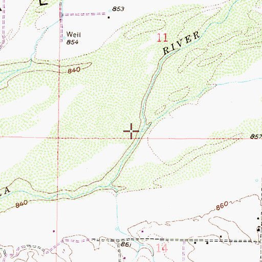 Topographic Map of Waterman Wash, AZ