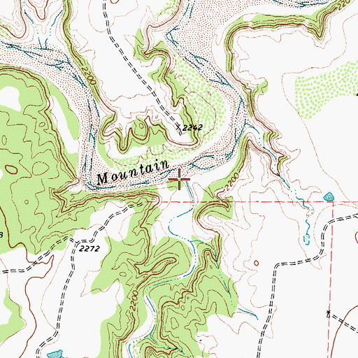 Topographic Map of Little Grape Creek, TX