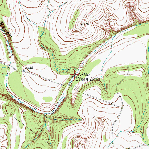 Topographic Map of Little Green Lake, TX