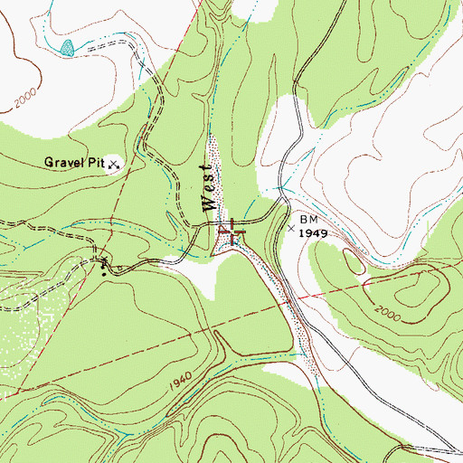 Topographic Map of Little Hackberry Draw, TX