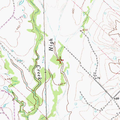 Topographic Map of Little High Point Creek, TX