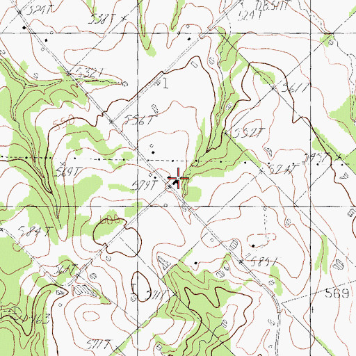 Topographic Map of Little Hope Church, TX