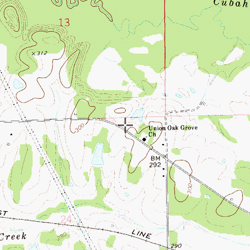 Topographic Map of Edwards, AL