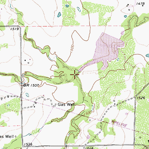 Topographic Map of Little Jimmys Creek, TX