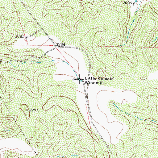Topographic Map of Little Kincaid Windmill, TX