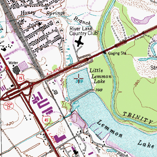 Topographic Map of Little Lemmon Lake, TX