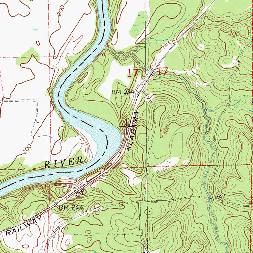 Topographic Map of Fort Decatur (historical), AL