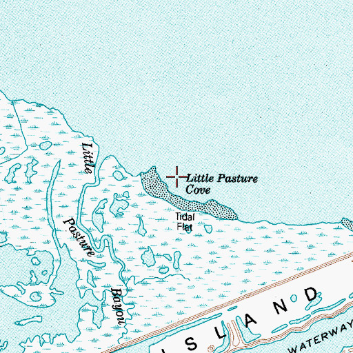 Topographic Map of Little Pasture Cove, TX