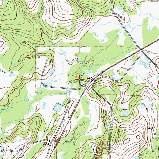 Topographic Map of Little Rabbit Creek, TX