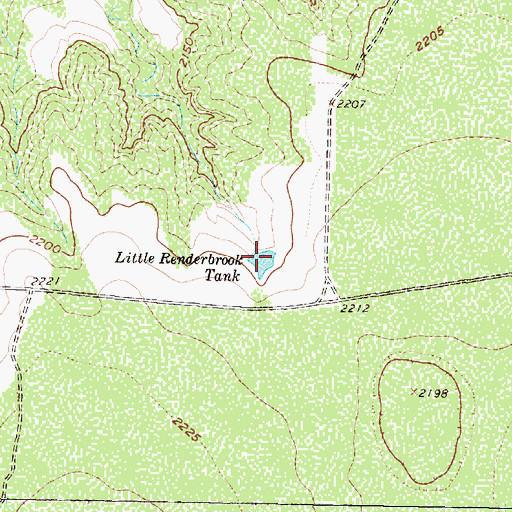 Topographic Map of Little Renderbrook Tank, TX