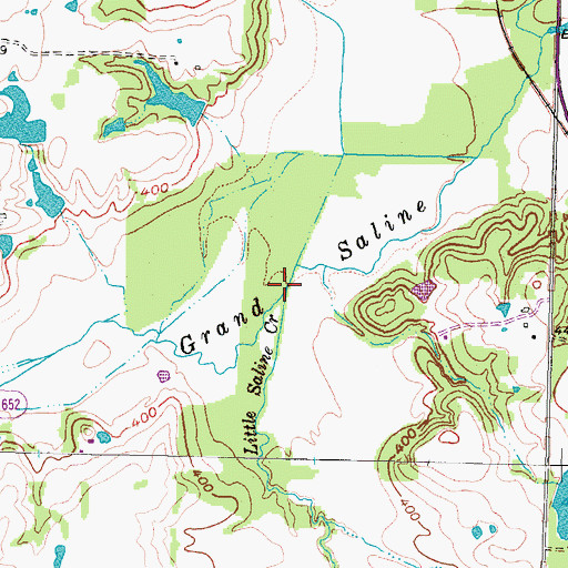 Topographic Map of Little Saline Creek, TX
