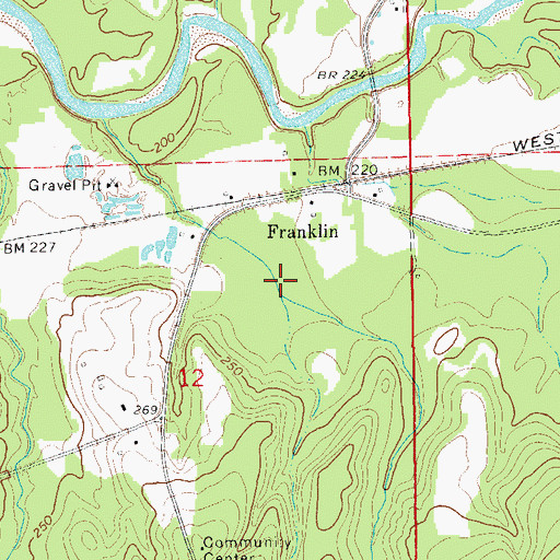 Topographic Map of Gabbett (historical), AL