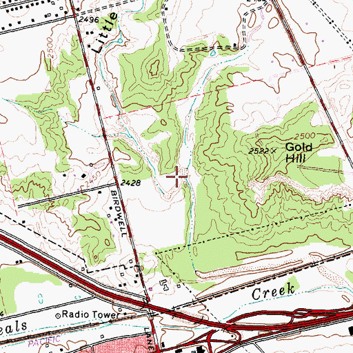 Topographic Map of Little Sandy Draw, TX
