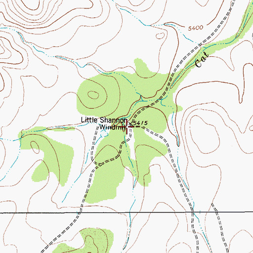 Topographic Map of Little Shannon Windmill, TX