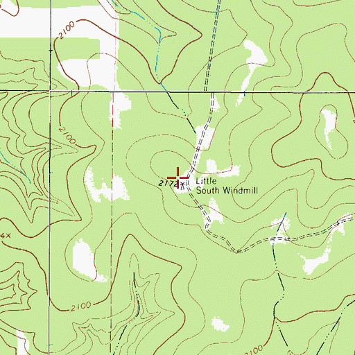 Topographic Map of Little South Windmill, TX