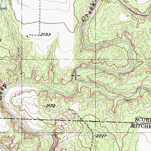 Topographic Map of Little Sulphur Creek, TX