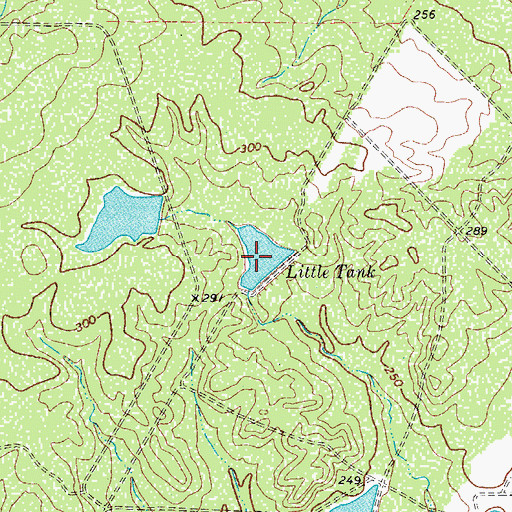 Topographic Map of Little Tank, TX