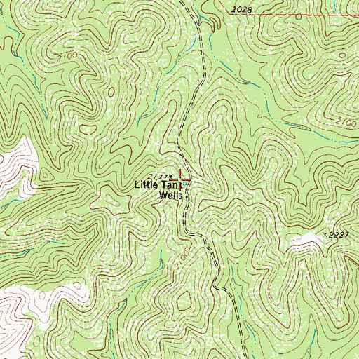 Topographic Map of Little Tank Wells, TX