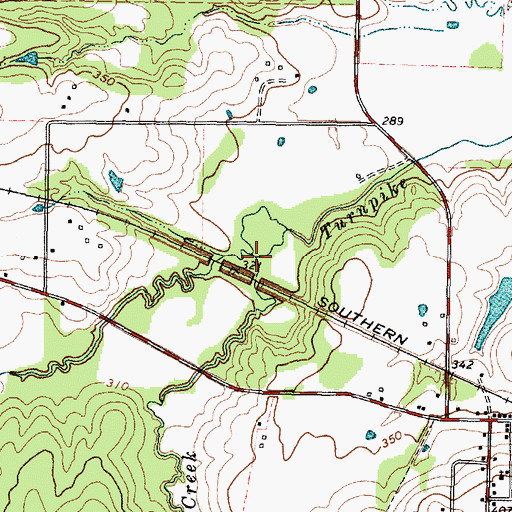 Topographic Map of Little Turnpike Creek, TX