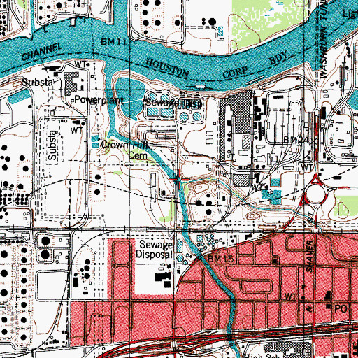 Topographic Map of Little Vince Bayou, TX