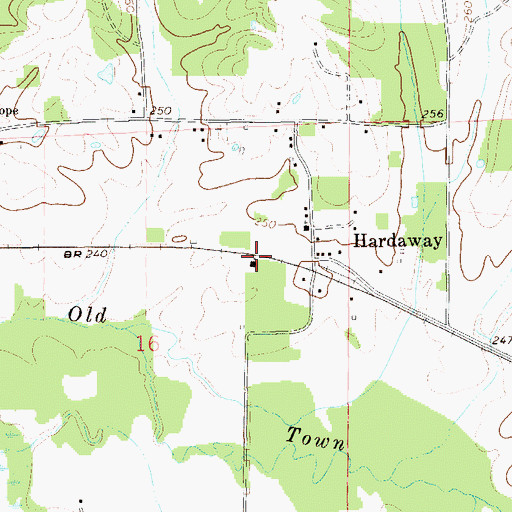 Topographic Map of Greater Wesley Chapel, AL