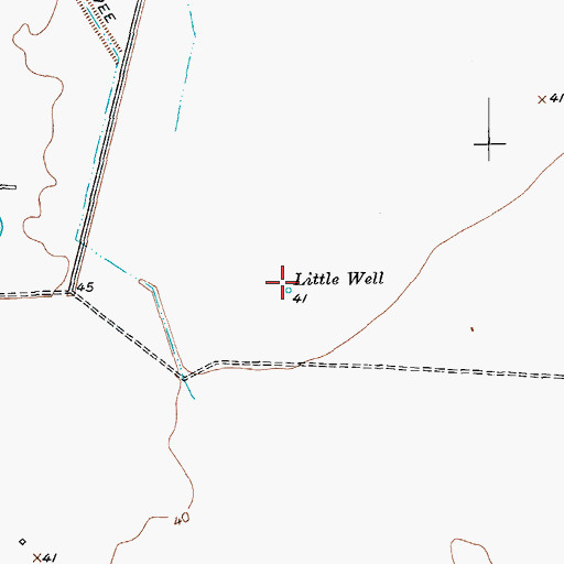 Topographic Map of Little Well, TX