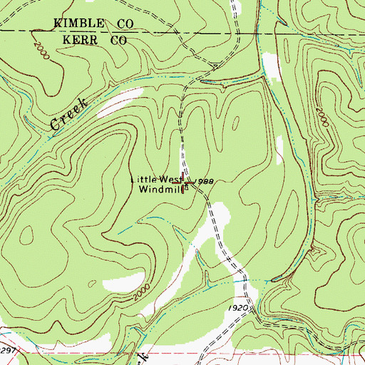Topographic Map of Little West Windmill, TX
