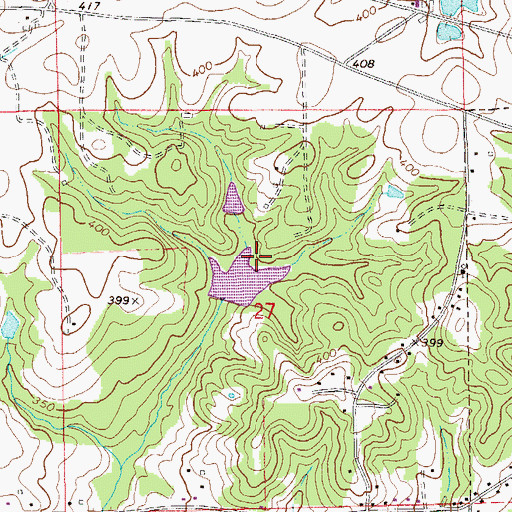 Topographic Map of Greenwood (historical), AL