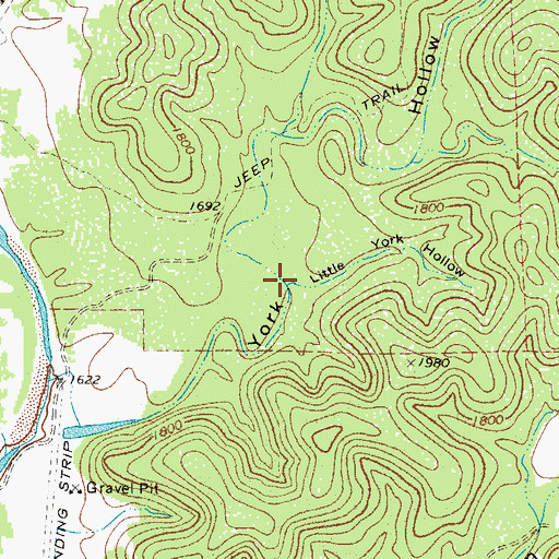 Topographic Map of Little York Hollow, TX