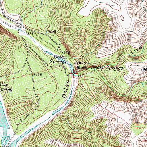 Topographic Map of Live Oak Canyon, TX