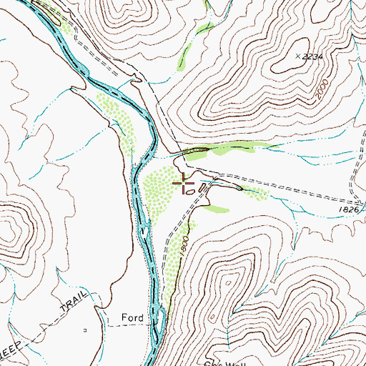 Topographic Map of Live Oak Canyon, TX