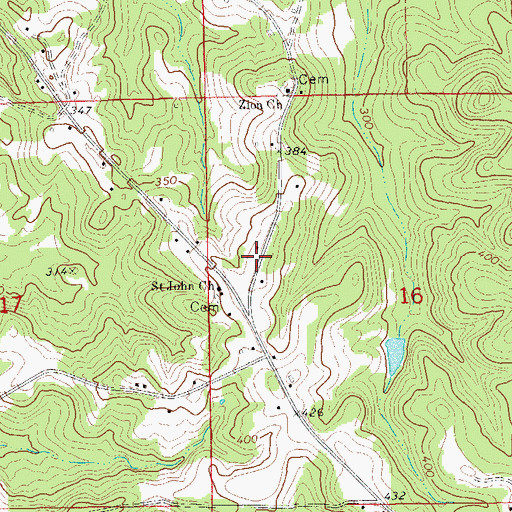 Topographic Map of Harris Barrett School (historical), AL