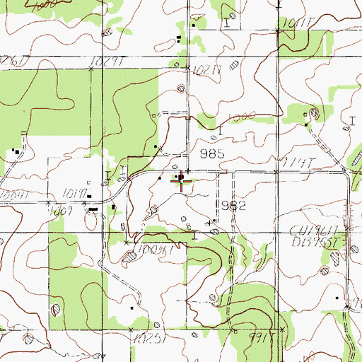 Topographic Map of Live Oak Church, TX