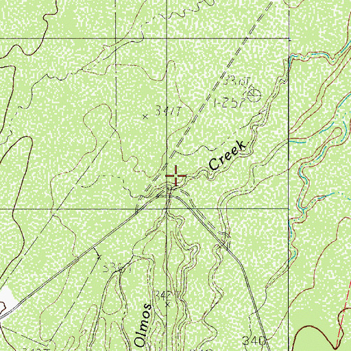 Topographic Map of Live Oak Creek, TX