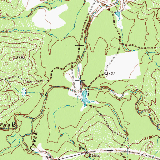 Topographic Map of Live Oak Creek, TX