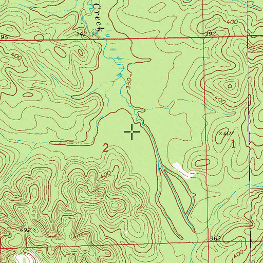 Topographic Map of Hernando (historical), AL