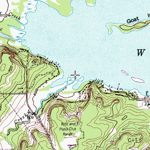 Topographic Map of Live Oak Creek, TX