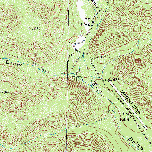 Topographic Map of Live Oak Draw, TX
