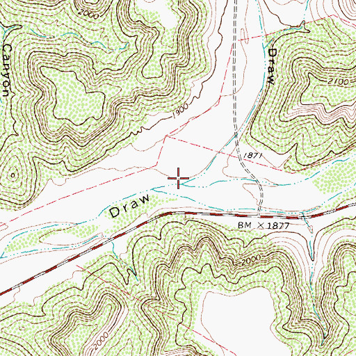 Topographic Map of Live Oak Draw, TX