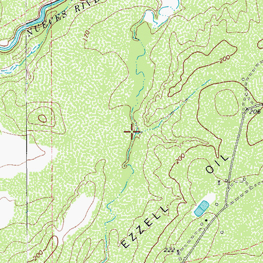 Topographic Map of Live Oak Hollow, TX